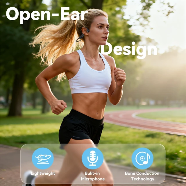 Alt view image 4 of 7 - Swimming Headphones, IPX8 Waterproof Bone Conduction Headphone Wireless Underwater Earbuds with 32GB Memory for Swimming, Cycling, Marathon