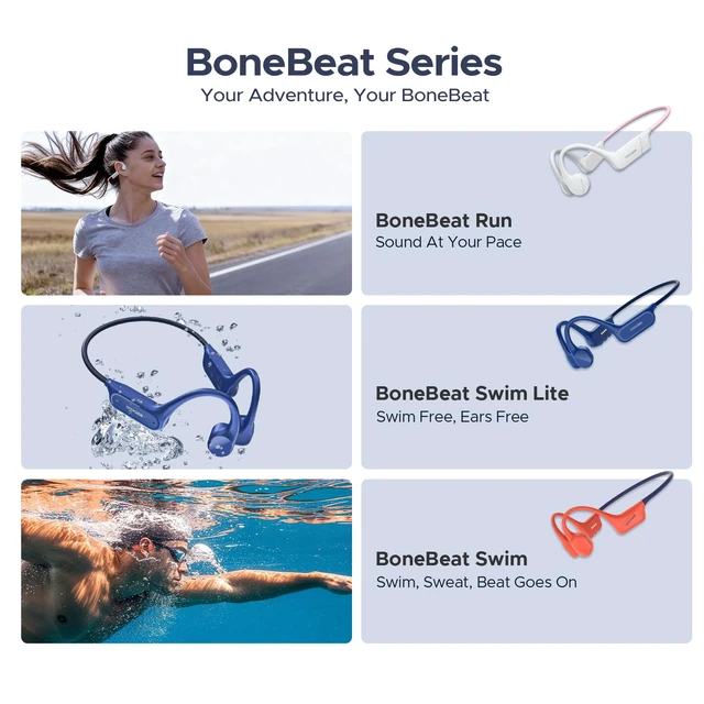 Alt view image 7 of 7 - Bone Conduction Headphones IP68 Waterproof Headphones for Swimming, Open-Ear Underwater Swimming Earbuds Bluetooth 5.4 32GB MP3 10H Battery for Sport Running Fitness(Gray)