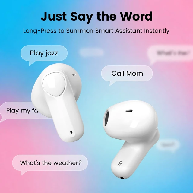 Alt view image 7 of 7 - Wireless Earbuds with Mini Handbag Case, 22H Playtime, Pearl White Bluetooth 5.3, 13mm drivers, touch controls and DIY stickers for music, calls, travel, everyday wear and gifting