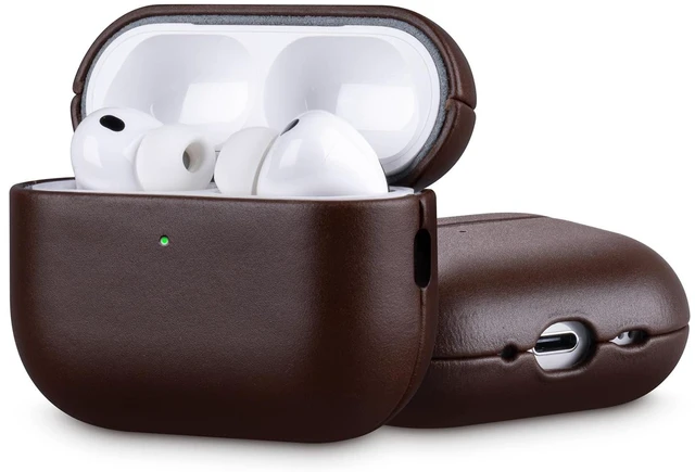 Main image of Envelop Series - Leather Case for AirPods Pro 3 - Coffee Brown Hand-crafted Case Fully Wrapped in Full Grain Leather; Soft Microfiber Inner Lining; Wireless Charging Compatible