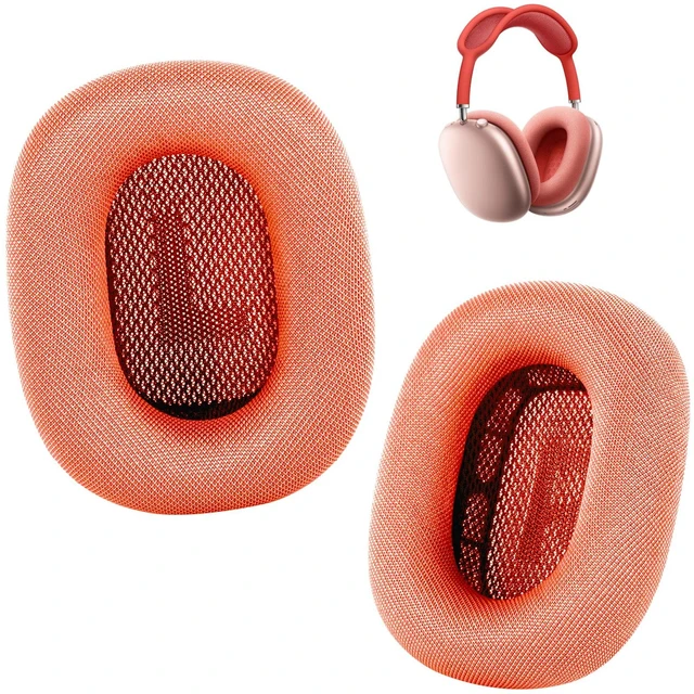 Main image of Ear Cushions for AirPods Max 1 & 2 Headphone - Upgraded Mesh Earpads Replacement Compatible for AirPods Max 1 & 2 with Silicone Layer, Magnet, Memory Foam and Noise Isolation, Pink