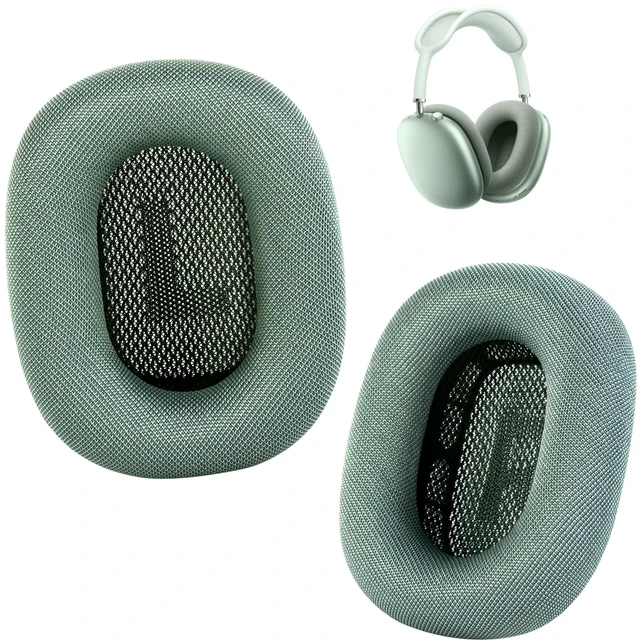 Main image of Ear Cushions for AirPods Max 1 & 2 Headphone - Upgraded Mesh Earpads Replacement Compatible for AirPods Max 1 & 2 with Silicone Layer, Magnet, Memory Foam and Noise Isolation, Green