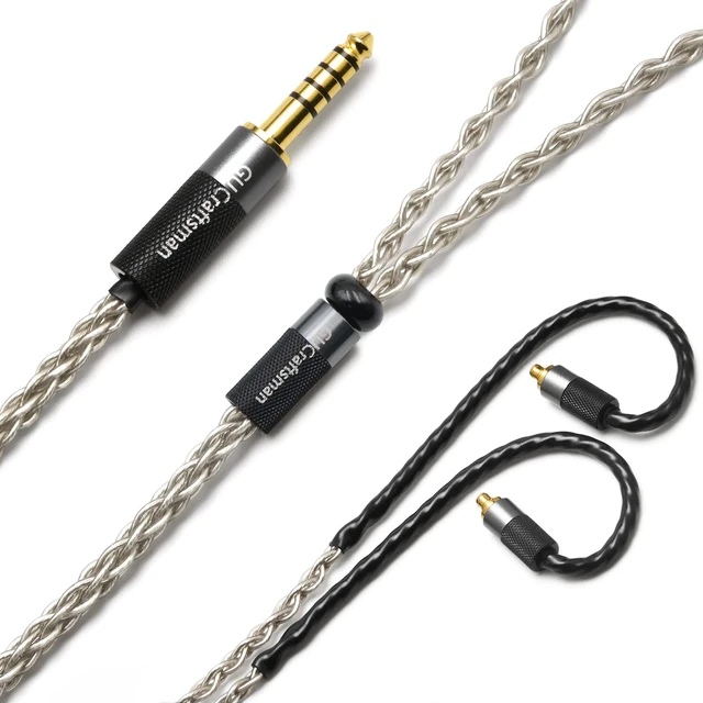 Alt view image 2 of 7 - 6N Single Crystal Silver 2.5mm/3.5mm/4.4mm Upgrade/Replacement Earphone Cable for Sennheiser IE200 IE300 IE600 IE900 (3.5mm Plug)