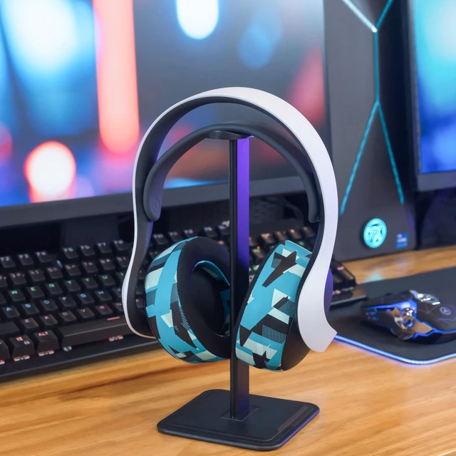 Alt view image 3 of 7 - Freeze Pulse Elite - Cooling Gel Earpads for PS5 Pulse Elite Made by Wicked Cushions Thicker Cushion & Wider Opening Cyan Prism