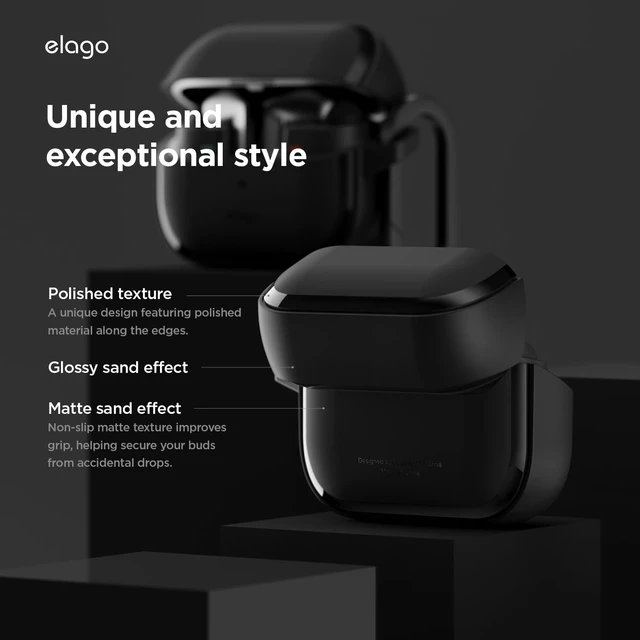 Alt view image 3 of 7 - EDC Case for Galaxy Buds 3 Pro & 3 & 3 FE Shock Absorbing Design, Wireless Charging, Full Body Protection (Black)