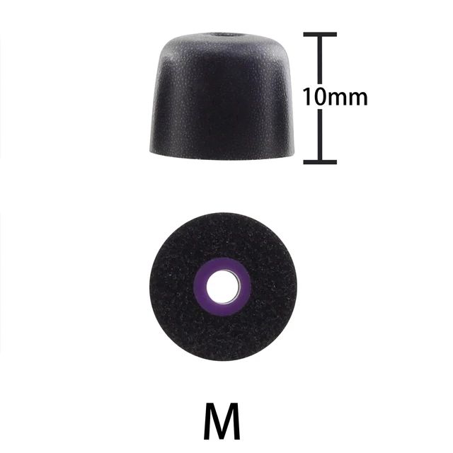 Alt view image 4 of 5 - Replacement Memory Foam Ear Tips for Shure SE215 PRO SE215, M Compatible with Shure SE112 SE315 SE425 SE535 SE846 Aonic4 Aonic5 Earphones, Ultimate Comfort, 3 Pairs (Black)