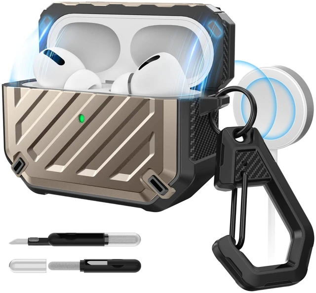 Main image of for AirPods Pro 2nd / 1st Generation Case with Clean Pen, Desert Carabiner, Military-Grade Protection, Compatible with MagSafe, Anti-Scratch Hard Shell, Unicorn Beetle Mag
