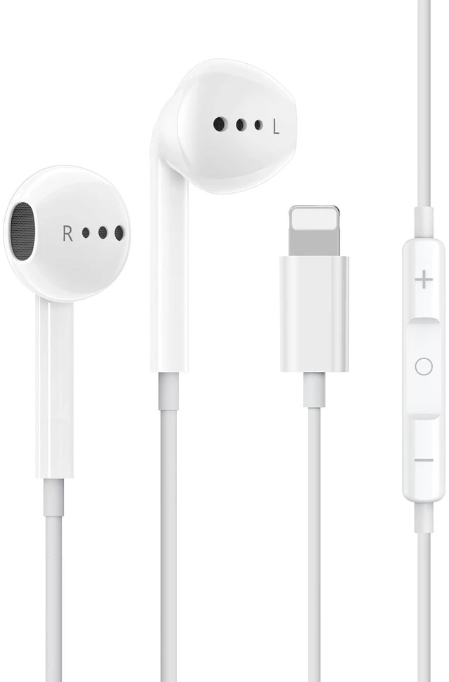 Main image of Wired Headphones for iPhone In-Ear Earbuds with Lighning Plug Earphones Built-in Remote to Control Music Calls & Volume Headsets Compatible with iPhone 14 13 12 11 Pro Max XS Max XR X 8 7 Plus SE