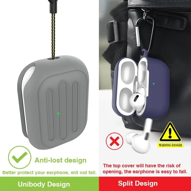 Alt view image 3 of 4 - Anti-Lost Case for AirPods Pro 3,one-Piece Design (Gray)