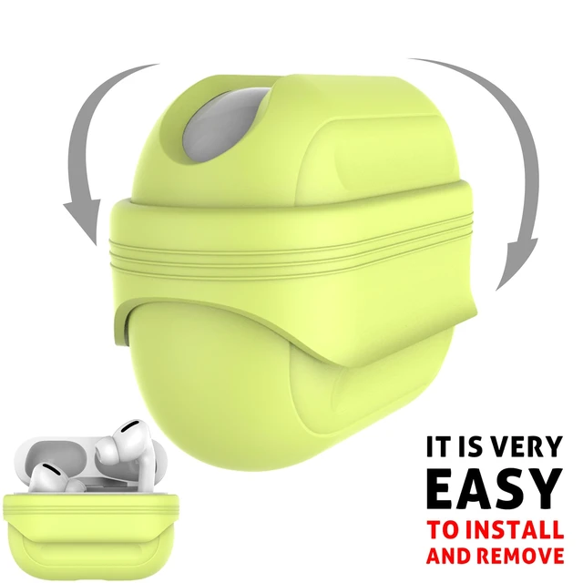 Alt view image 3 of 5 - Anti-Lost Case for AirPods Pro 3 one-Piece Design case,Wireless Charging, LED Visible,Lanyard Included. (Fluorescent Yellow)