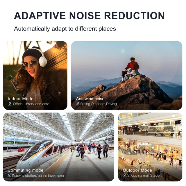 Alt view image 3 of 7 - H3 ANC Bluetooth Headphones Over Ear Active Noise Cancelling, Hi-Res Audio Sound, Multipoint Connection, 60H Playback, Custom EQ via App