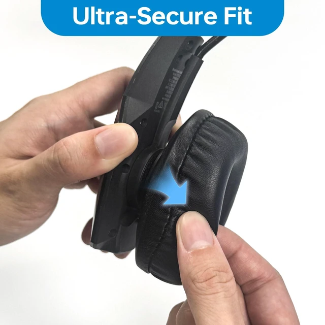 Alt view image 6 of 7 - Ear Cushion for BlueParrott B450-XT B550-XT B650-XT, Replacement Earpad for Blue Parrott Headset 450/Blueparrott Bluetooth Truckers Headset (3 PCs and 3 PCs Microphone Foam)