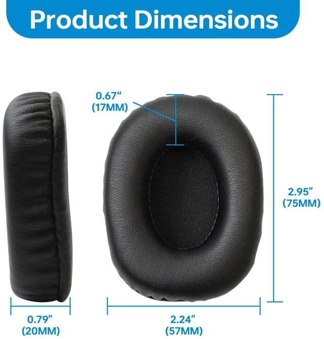 Alt view image 5 of 7 - Ear Cushion for BlueParrott B450-XT B550-XT B650-XT, Replacement Earpad for Blue Parrott Headset 450/Blueparrott Bluetooth Truckers Headset (3 PCs and 3 PCs Microphone Foam)