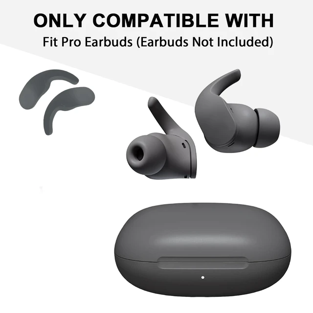 Alt view image 2 of 7 - Fit Pro Ear Hook Wingtips for Beats Fit Pro Earbuds(Left & Right Sage Gray) Durable Replacement Ear Hooks,Silicone Repair Parts Fit Pro Ear Wings Replacement