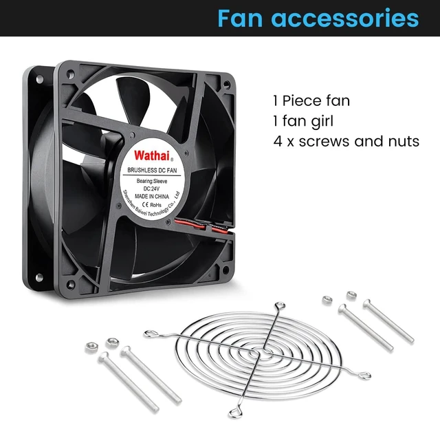 Alt view image 7 of 7 - 120mm x 38mm Brushless Cooling Case Fan 12V 2pin DC High Airflow 3000CFM High airflow brushless dc fan functions as a high-velocity electronics ventilation cooler