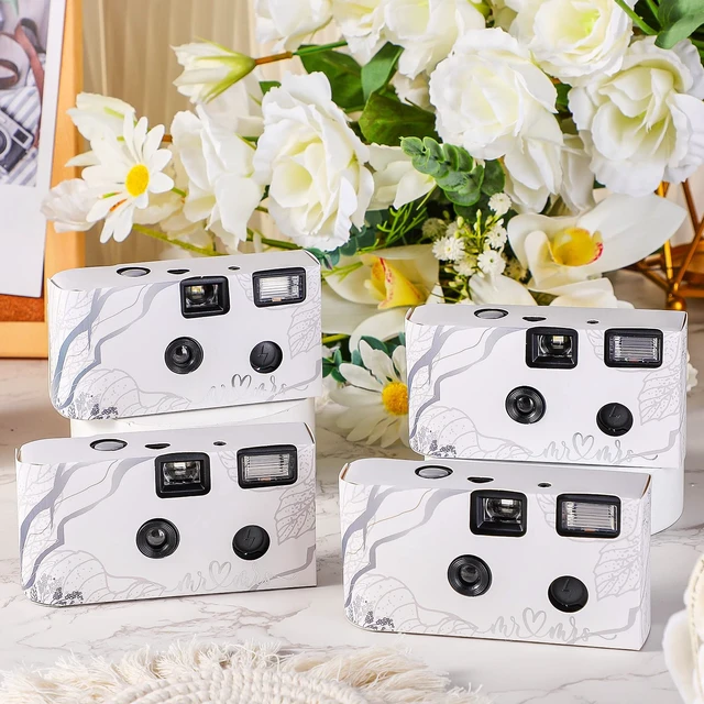Alt view image 2 of 6 - 4 Pcs Disposable Camera Single Use Film Camera One Time Camera for Photography with Flash Color Film for Wedding, Anniversary, Travel, Camp, Party Supplies, Birthday Gift (Stylish Style)