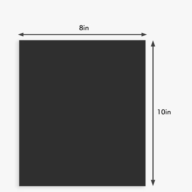 Alt view image 2 of 7 - 25 Pack Backing Boards, 8x10 Uncut Black Mat Boards Acid Free Backerboards for Art Prints, Ideal for Photos, Pictures, Prints, and Frames