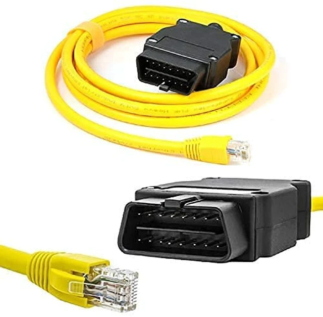 Alt view image 2 of 7 - Enet OBD2 RJ45 Cable,Ethernet 6.6ft/2M Cable RJ45 ethernet Connector Tools to OBDII Interface Cable Car Diagnostic Coding F-Series