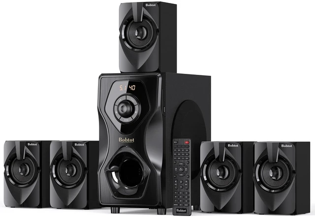 Main image of Surround Sound System Home Theater Speakers 5.25" Subwoofer 700 Watts Peak Power 5.1/2.1Wired Stereo Speaker System Strong Bass with Bluetooth ARC Optical Input