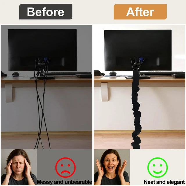 Alt view image 5 of 7 - Black Linen Cord Cover, Wire Cover for Chandelier Chain, 1 Pack 70.8 in with Button Snap Closure for Lighting Wires