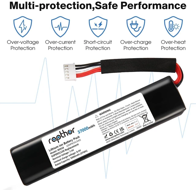 Alt view image 4 of 6 - Replacement Battery Compatible with JBL Xtreme 1 7.4V 37000mWh 37.0Wh GSP0931134 with DIY Repair Tools, for Xtreme 1 Speaker, NOT for Xtreme 2