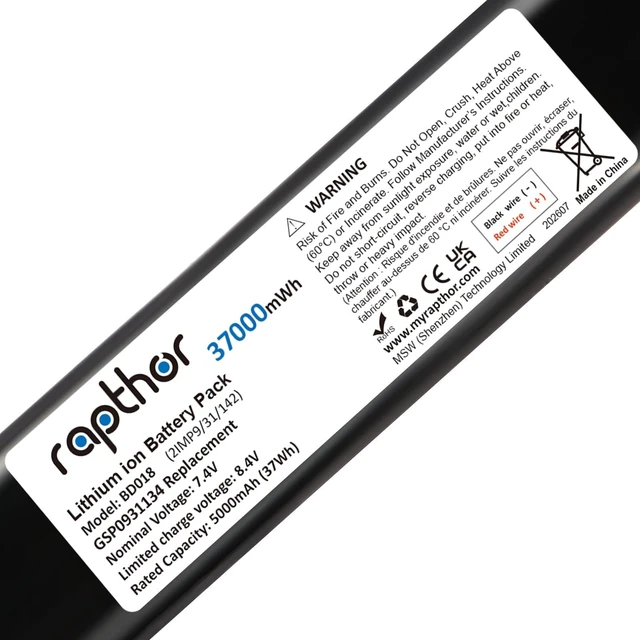 Alt view image 6 of 6 - Replacement Battery Compatible with JBL Xtreme 1 7.4V 37000mWh 37.0Wh GSP0931134 with DIY Repair Tools, for Xtreme 1 Speaker, NOT for Xtreme 2