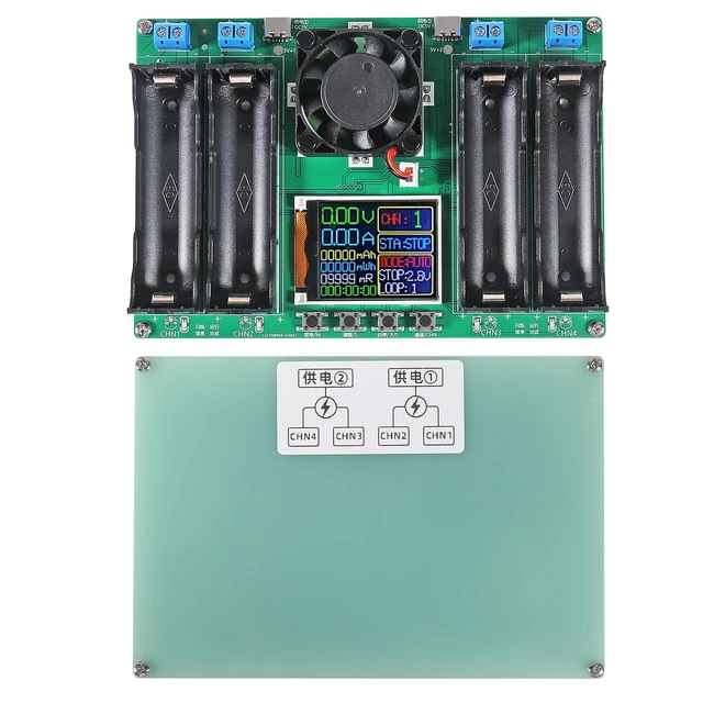 Alt view image 3 of 7 - 1pcs 18650 Lithium Battery Capacity Tester Module MAh MWh Digital Battery Power Detector Module 18650 Tester Type-C (4 Channel)