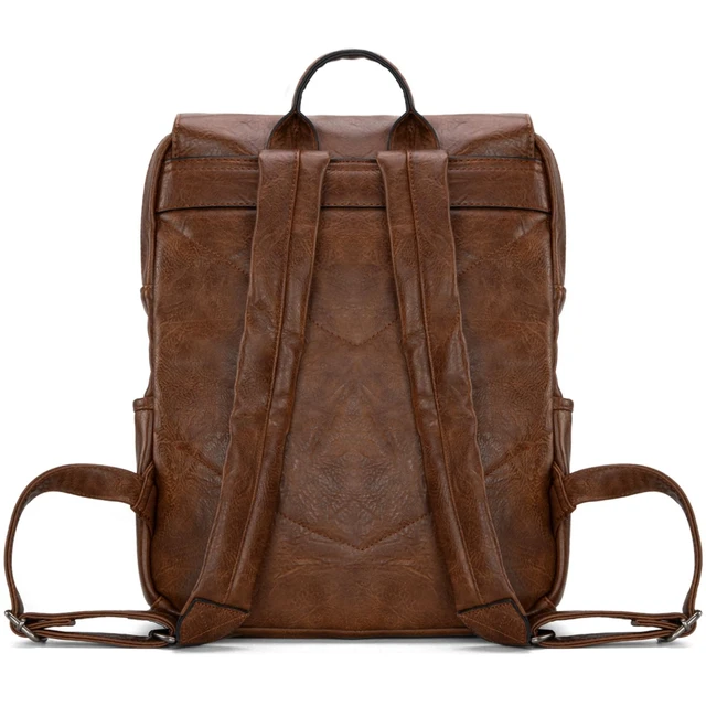 Alt view image 3 of 6 - Wrangler Laptop Backpack with USB Charging Port, Vintage Travel Work College Bookbag for Women Men
