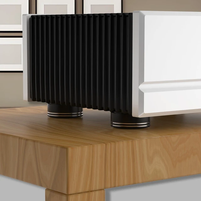 Alt view image 5 of 7 - Audiocrast HiFi Speaker Spikes Isolation Stand Feet Pads Aluminum 39x17mm Black Speaker Shock Absorber Vibration Dampener Floor Protector Resonance Reducer for Audio Subwoofer CD DVD Amplifier DAC