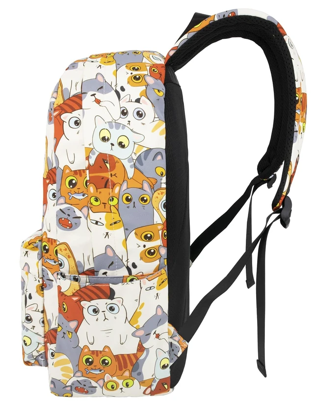 Alt view image 3 of 7 - Backpack Cute Cat Backpacks for Girls Boys Teens Kids College Middle Elementary High School Student Bookbags Travel Waterproof Book Bag Laptop Back Pack