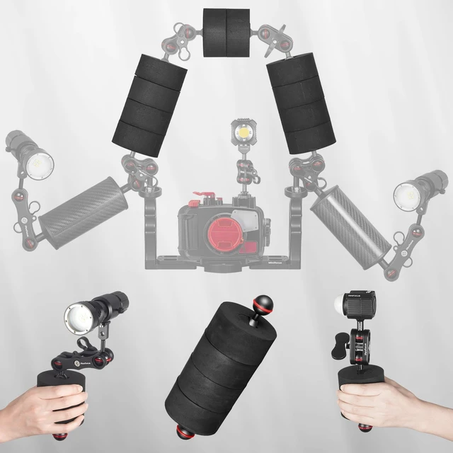 Alt view image 7 of 7 - 4Pcs Underwater Camera Buoyancy Float Kits, Buoyancy Provided 175g*4, Diameter 3.15", Thickness 1.5", Aquatic Arm Float Kit for Seafrogs/nitescuba/Starbea Floating Arms Diving Tray