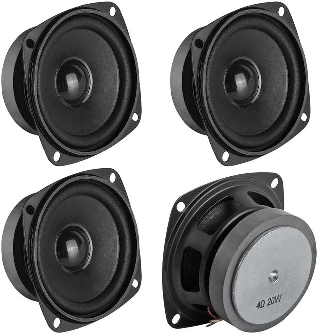 Main image of 4Pcs 3" 4 Ohm 20W Full Range Woofer Speaker 77mm 3inch Stereo udio Sound Home Theater Loudspeaker for DIY Audio Projects and Replacement