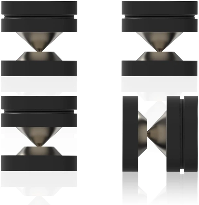 Main image of 4Pcs Speaker Spike Pad 39x39mm Audio Feet Stainless Steel Load 400KG(Black) Speaker Pads Speaker Isolation Feet Subwoofer Vibration Pads for Speaker/Audio Equipment/Amplifier/DAC/CD/Player