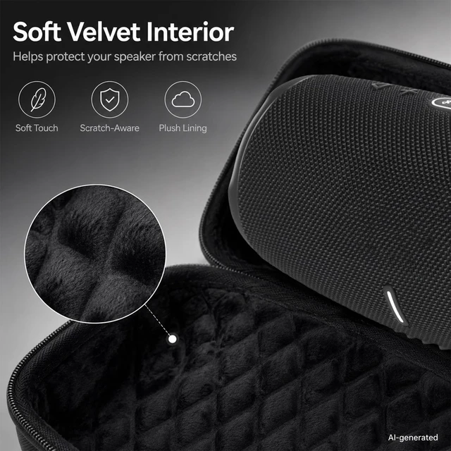 Alt view image 3 of 7 - Carrying Case Compatible with JBL Xtreme 5Hard EVA Protective Travel Bag with Accessory Pouch & Extra Shoulder Strap for Music Lovers, Outdoor & Travel Use -Black