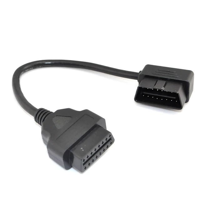 Alt view image 4 of 4 - 1ft Feet 30cm/12 OBD II OBD2 16 Pin Male to Female Extension Cable Car Diagnostic Extender Cord Adapter (Pack of 2)