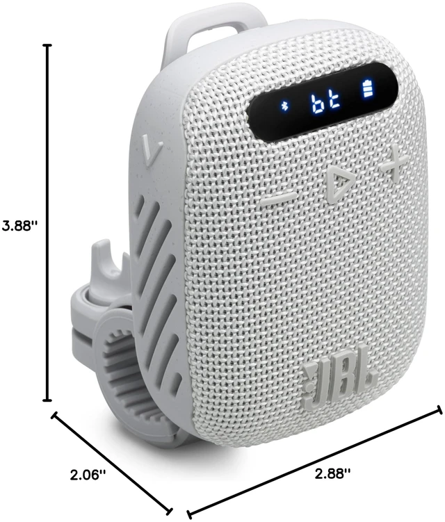 Alt view image 7 of 7 - Wind 3 FM Bluetooth Handlebar Speaker (Gray)