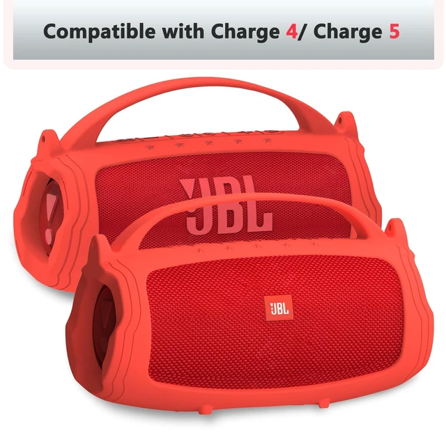 Alt view image 6 of 7 - Silicone Cover and Hard Case for JBL Charge 4 / Charge 5 Speaker Protective Cases for Charge 5/4 Bluetooth Speaker Accessories, NOT for Wi-Fi Version (Red)