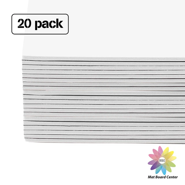 Alt view image 4 of 7 - 20 Pack Uncut Picture Mat Boards, 12x18 Inches White Matboards for Frames Acid-Free Matte Backing Boards, Ideal for Prints, Photos, Pictures, Crafts