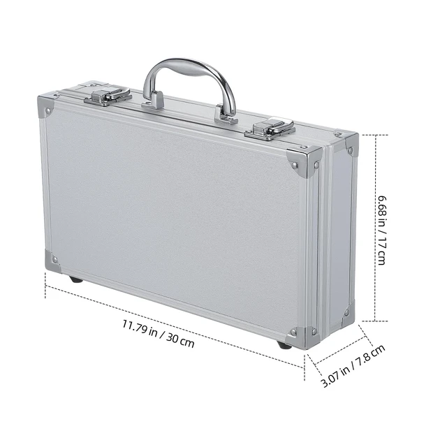 Alt view image 6 of 7 - Aluminum Briefcase Hard Case with DIY Customizable Foam Insert for Test Instruments Cameras Tools Parts and Accessories Equipment Supplies Makeup Tools