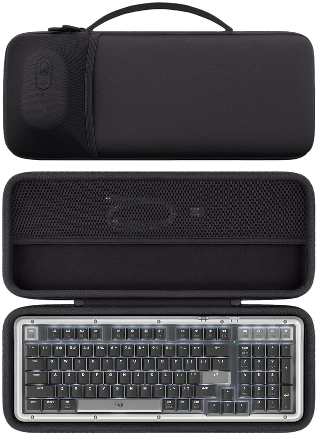 Main image of for Logitech Alto Keys K98M Keyboard Carry Case, Black Travel Protective Storage Case with Mesh Pocket for POP Mouse and Accessories, Travel Storage, Carrying Handle