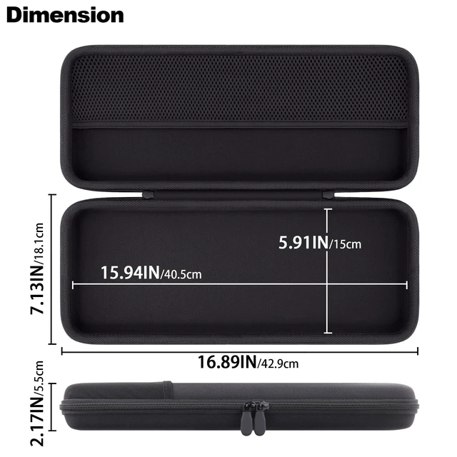 Alt view image 6 of 7 - for Logitech Alto Keys K98M Keyboard Carry Case, Black Travel Protective Storage Case with Mesh Pocket for POP Mouse and Accessories, Travel Storage, Carrying Handle