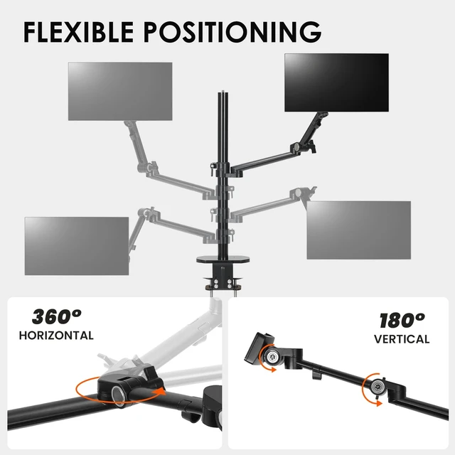 Alt view image 5 of 7 - 19" Modular Arm Mount with Tablet Holder VESA Mount Titanrig Arm X Compatible with 35mm Rod Titanrig Lite Z Desktop, 360° Adjustable, for Laptop Monitor