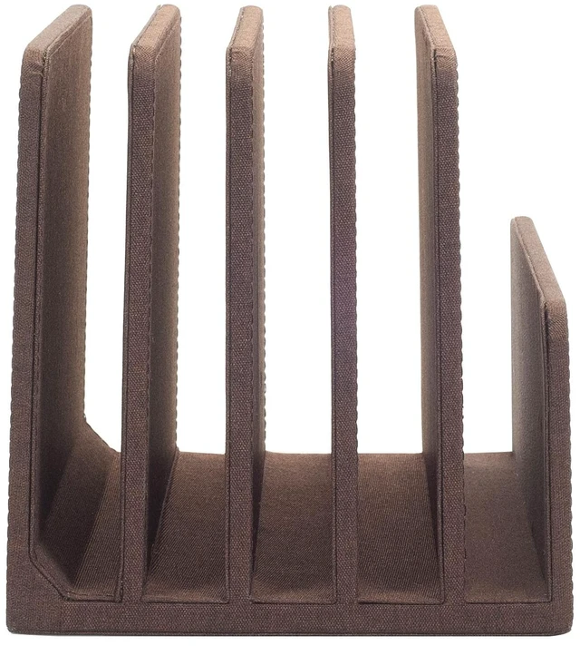 Alt view image 3 of 7 - Multi Device Stand & Organizer for Smartphones, Tablets and Laptops, Executive Dark Brown, 5 Slots