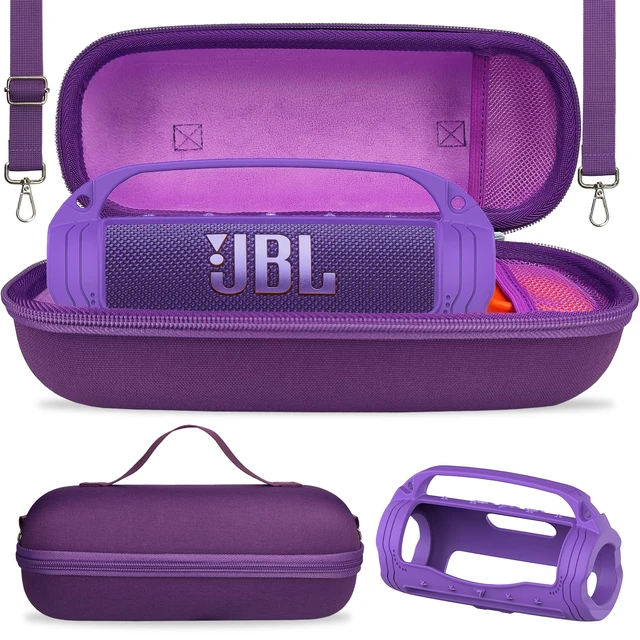 Main image of Silicone Cover and Carrying Case for JBL Flip 7 Portable Speaker Accessories for JBL Flip 7 Silicone Case with Handle and Shoulder Strap, Protective Cases for Flip 7 Speaker (Purple)
