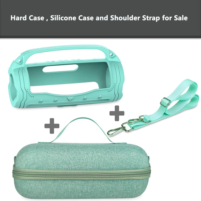 Alt view image 3 of 7 - Silicone Cover and Carrying Case for JBL Flip 7 Portable Speaker Accessories for JBL Flip 7 Silicone Case with Handle and Shoulder Strap, Protective Cases for Flip 7 Speaker (Teal)