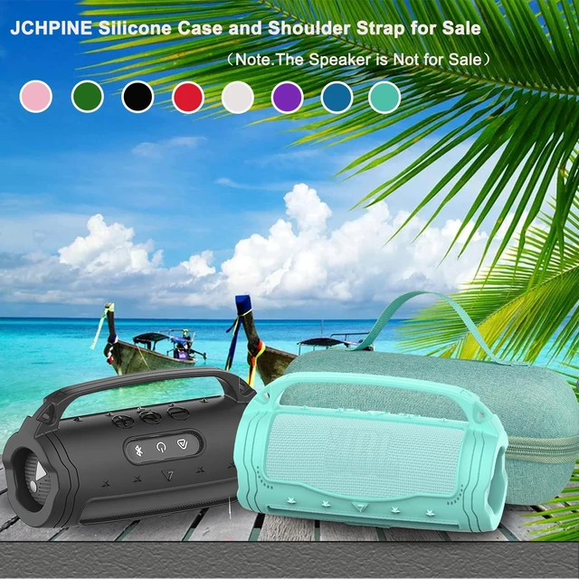 Alt view image 7 of 7 - Silicone Cover and Carrying Case for JBL Flip 7 Portable Speaker Accessories for JBL Flip 7 Silicone Case with Handle and Shoulder Strap, Protective Cases for Flip 7 Speaker (Teal)