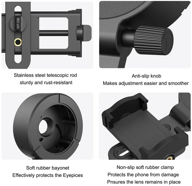 Alt view image 3 of 7 - Universal Phone Adapter - Capture Stunning Moments with Your Smartphone Through Binoculars, Monoculars, Scopes, Telescopes, and Microscopes - Fits Most Smartphones