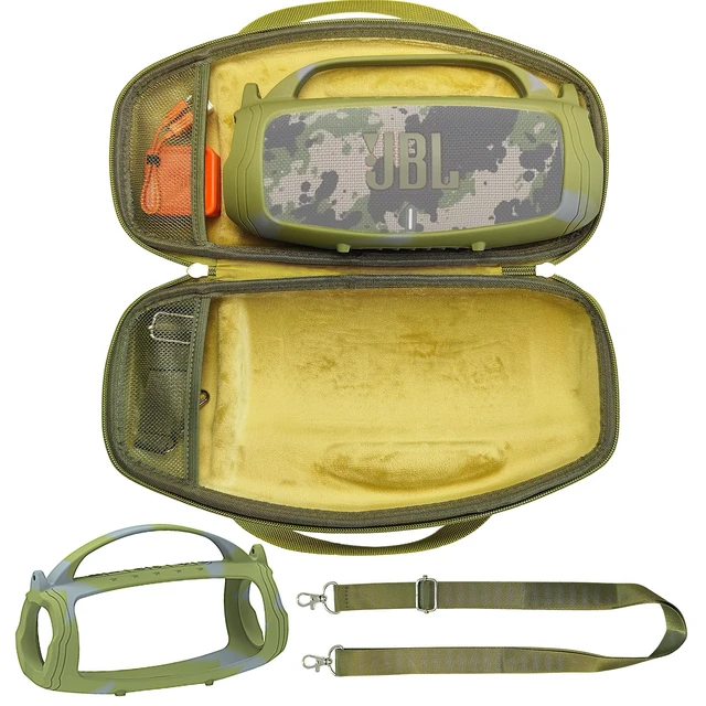 Alt view image 3 of 7 - Silicone Cover and Hard Case for JBL Charge 4 / Charge 5 Speaker Protective Cases for Charge 5/4 Bluetooth Speaker Accessories, NOT for Wi-Fi Version (Camouflage)