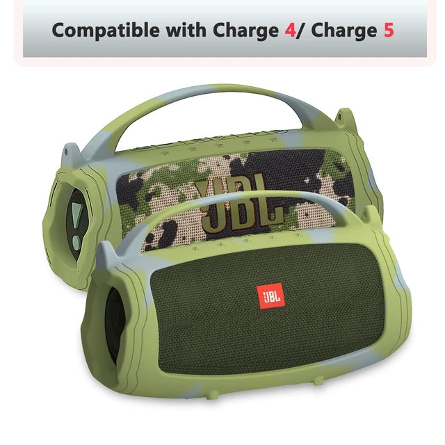 Alt view image 4 of 7 - Silicone Cover and Hard Case for JBL Charge 4 / Charge 5 Speaker Protective Cases for Charge 5/4 Bluetooth Speaker Accessories, NOT for Wi-Fi Version (Camouflage)