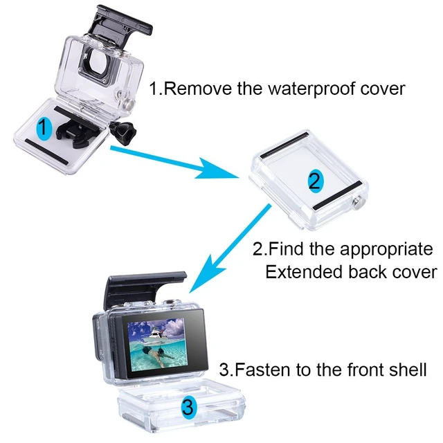 Alt view image 7 of 7 - LCD Screen 2.0 Inch LCD BacPac Non-Touch Screen for Gopro Hero 4 Hero 3+ Hero 3 Hero 2 with Waterproof Back Cover